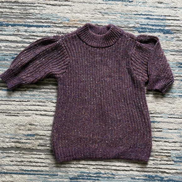 Purple Metallic Knit Sweater - Picture 2 of 6